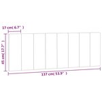 vidaXL Coussin de tête de lit Hanko gris clair 137 cm velours