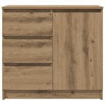 vidaXL Buffet avec tiroir chêne artisanal 71x35x65 cm bois ingénierie