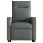 vidaXL Fauteuil de massage inclinable Gris foncé Tissu