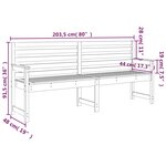 vidaXL Banc de jardin 203 5x48x91 5 cm bois massif de douglas