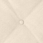 vidaXL Coussin de Dos Crème 50 x 45 cm Tissu en velours côtelé