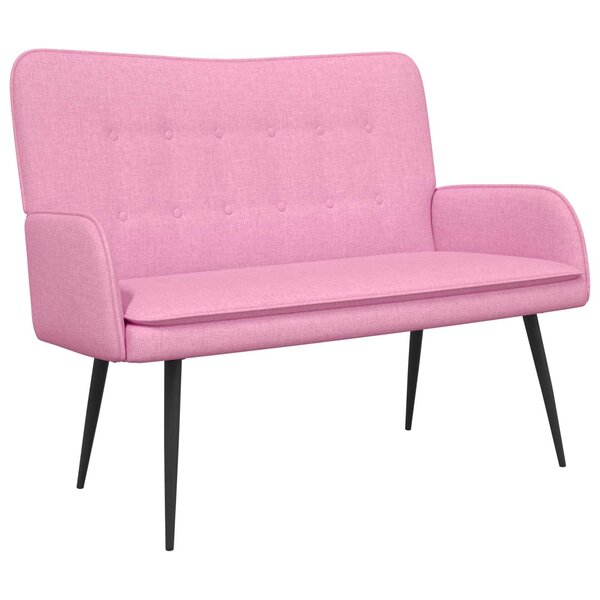 vidaXL Sofa 2 places Rose 115 x 61 x 87 cm Tissu