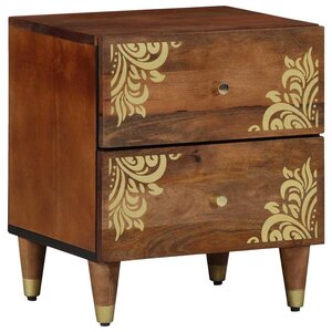 vidaXL Cabinet de chevet avec tiroir marron miel 40 x 33 x 46 cm