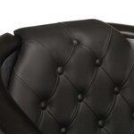 vidaXL Fauteuil en style d'aviation noir cuir véritable