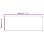 vidaXL Coureur de Tapis MARSA Multicolore 80 x 200 cm Polyester et PVC
