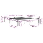vidaXL Cadre de lit sans matelas blanc bois massif 150x200 cm