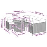 vidaXL Ensemble de canapé de jardin Manuel 7 Pièces Noir 100 x 55 x 73 cm
