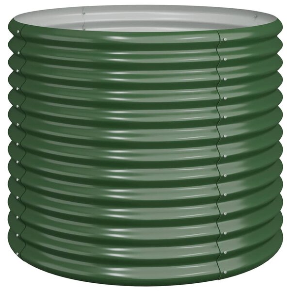 vidaXL Jardinière de jardin Acier galvanisé 80x80x68 cm Vert