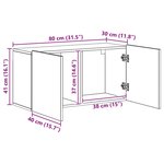 vidaXL Unité murale de TV 5 Pièces Chêne noir Bois d'ingénierie