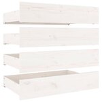vidaXL Cadre de lit avec tiroirs Blanc 200x200 cm