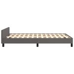 vidaXL Cadre de lit avec tête de lit sans matelas gris 120x200 cm