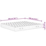 vidaXL Matelas à ressorts ensachés dureté moyenne 180x200 cm