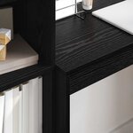 vidaXL Bureau avec tiroir avec étagère avec stockage 2 Pièces Chêne noir