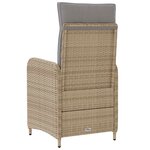 vidaXL Chaise de jardin inclinable Beige et Gris clair