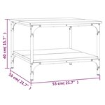 vidaXL Table basse chêne fumé 55x55x40 cm bois d'ingénierie