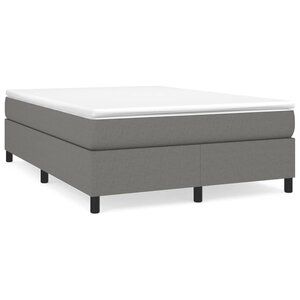 vidaXL Cadre de lit sans matelas gris foncé 140x190 cm tissu