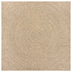 vidaXL Tapis ZIZUR 120x120 cm aspect de jute intérieur et extérieur