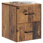 vidaXL Cabinet de chevet mural Bois ancien 34 5 x 33 x 40 cm