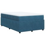 vidaXL Sommier à lattes de lit et matelas Bleu foncé 120x200cm Velours