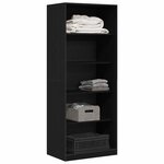 vidaXL Armoire Chêne noir 80 x 50 x 200 cm Bois d'ingénierie
