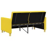 vidaXL Canapé-lit escamotable Jaune clair 154 x 94 5 x 80 5 cm Tissu