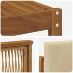 vidaXL Ensemble de canapés d'extérieur 5 pc Naturel