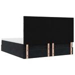 VidaXL Cadre de lit ottoman avec matelas noir 160x200 cm velours