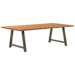 vidaXL Table à manger marron clair bois de chêne massif rectangulaire