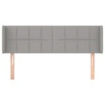 vidaXL Tête de lit avec oreilles Gris clair 147x16x78/88 cm Tissu
