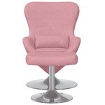 Fauteuil œuf vidaXL avec repose-pieds en velours rose