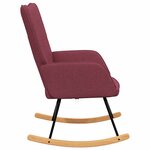 vidaXL Chaise à bascule Rouge bordeaux Tissu