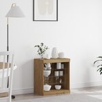 Buffet vidaXL avec lumières LED Chêne artisan 60 5x37x67 cm