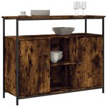 vidaXL Buffet chêne fumé 100x35x80 cm bois d'ingénierie