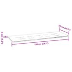 vidaXL Coussin de banc Motif feuille 150 x 50 x 3 cm Tissu Oxford