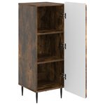 vidaXL Buffet Chêne fumé 34 5 x 33 x 92 cm Bois d'ingénierie