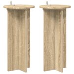 vidaXL Support de Plante 2 pièces Chêne Sonoma 29 5 x 29 5 x 60 cm