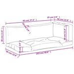 vidaXL Coussins de palette lot de 3 bleu tissu