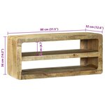 vidaXL Meuble TV 80x32x36 cm en bois massif de manguier