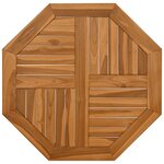 vidaXL Dessus de table 70x70x2 5 cm octogonal bois de teck massif