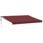vidaXL Auvent rétractable automatique bordeaux 450x300 cm