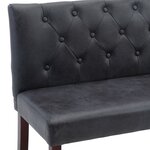 vidaXL Banc 148 5 cm Gris Similicuir daim