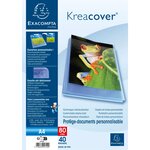 Protége-documents En Polypropylène Semi Rigide Kreacover Chromaline 80vues - A4 - Bleu - Exacompta