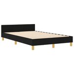 vidaXL Cadre de lit avec tête de lit Noir 120 x 190 cm tissu