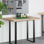 vidaXL Dessus de bureau non traité 100x80x4 cm bois d'acacia massif