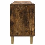 vidaXL Meuble TV 102 x 34 5 x 50 cm Chêne fumé Bois d'ingénierie