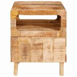 vidaXL Table d'appoint Marron 40 x 40 x 49 cm Bois de mangue massif