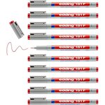 Feutre Non Permanent 151 F Rouge Pointe Fine 0 6 mm x 10 EDDING