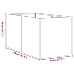 vidaXL Jardinière 40x80x40 cm acier inoxydable