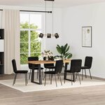 vidaXL Chaises à manger lot de 6 noir velours