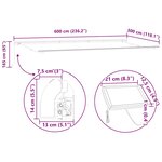 vidaXL Auvent avec Blanc 6 x 3 m Métal